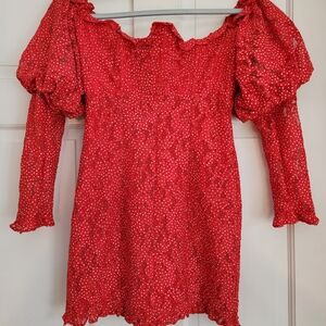 NWT For Love And Lemons Clarisse Off The Shoulder Mini Dress